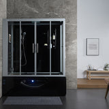 Maya Bath Black Platinum Catania Steam Shower - Left (110)