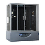 Maya Bath Grey Platinum Catania Steam Shower - Right (107)