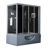 Maya Bath Grey Platinum Catania Steam Shower - Right (107)